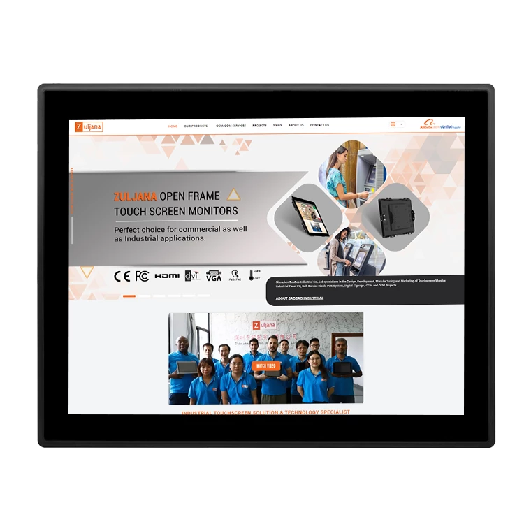 ZL15TMBCAP – 15 Inch Industrial Touch Screen Monitor (Front)