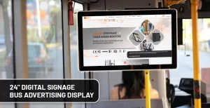 Shakeproof 24 Inch Digital Signage Bus Advertising Display