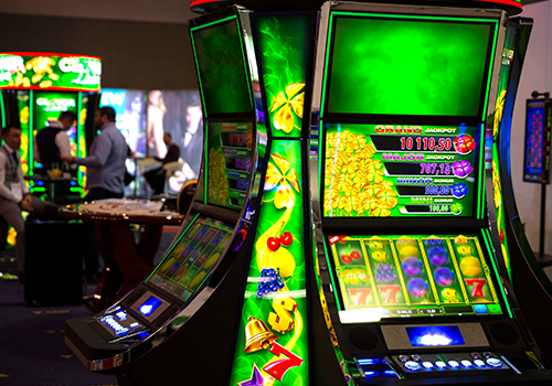 LED Bar Touch Screen Monitors in a Slot Machine