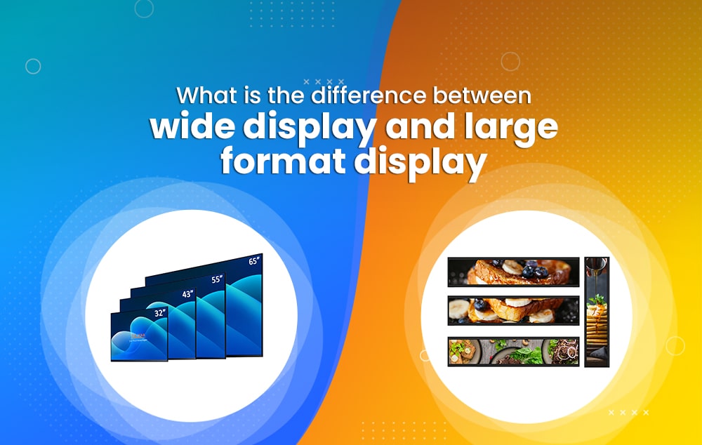large format display vs wide display